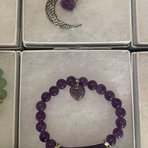🔮 Amethyst Gemstone Necklace/Bracelet Set 🔮